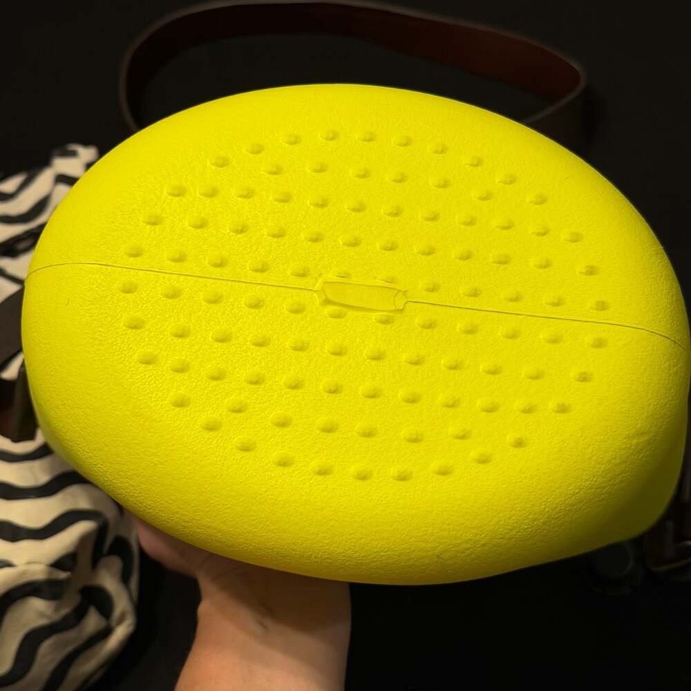 O Bag Made In Italy EVA Compound Basket Tote Crossbody Bag Yellow - Picture 14 of 16